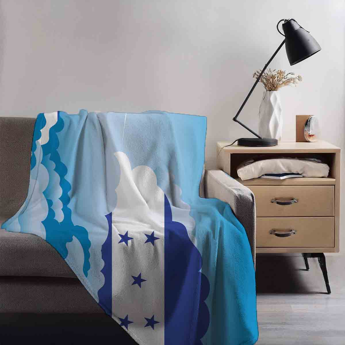 Honduras Day Clouds Blanket Throw