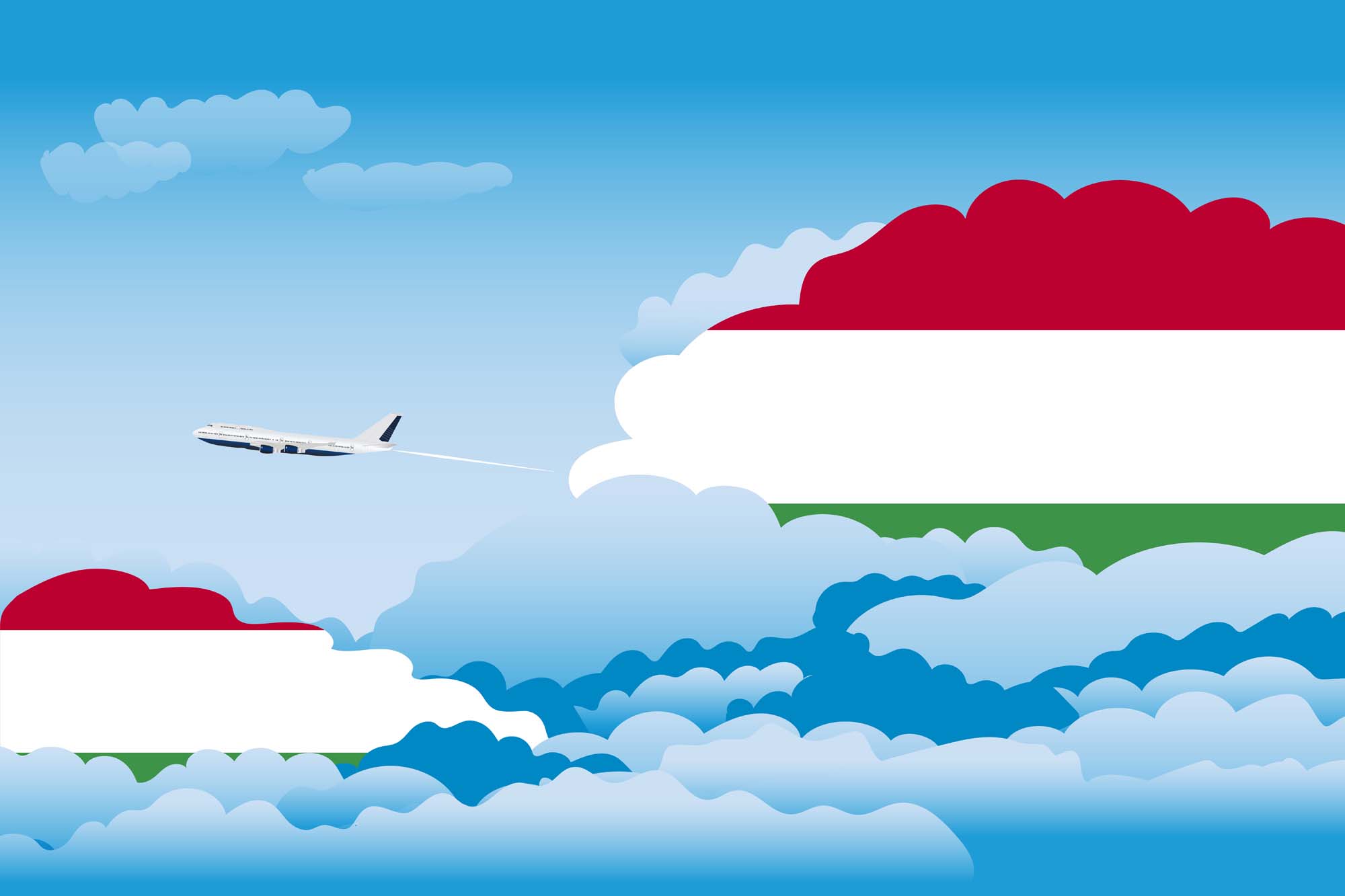 Hungary Day Clouds Blanket Throw image 2