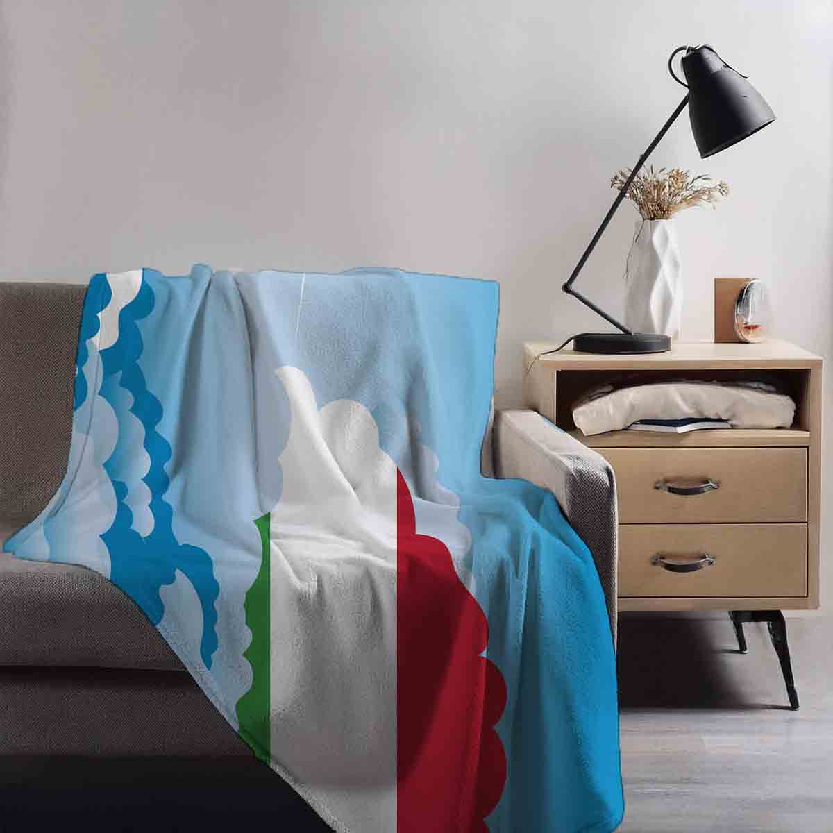 Hungary Day Clouds Blanket Throw