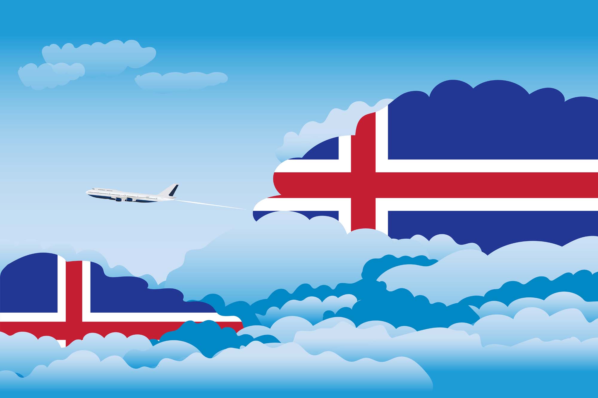 Iceland Day Clouds Blanket Throw image 2