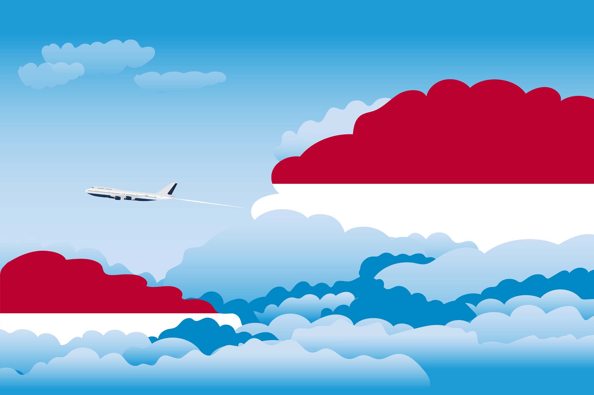 Indonesia Day Clouds Blanket Throw image 2