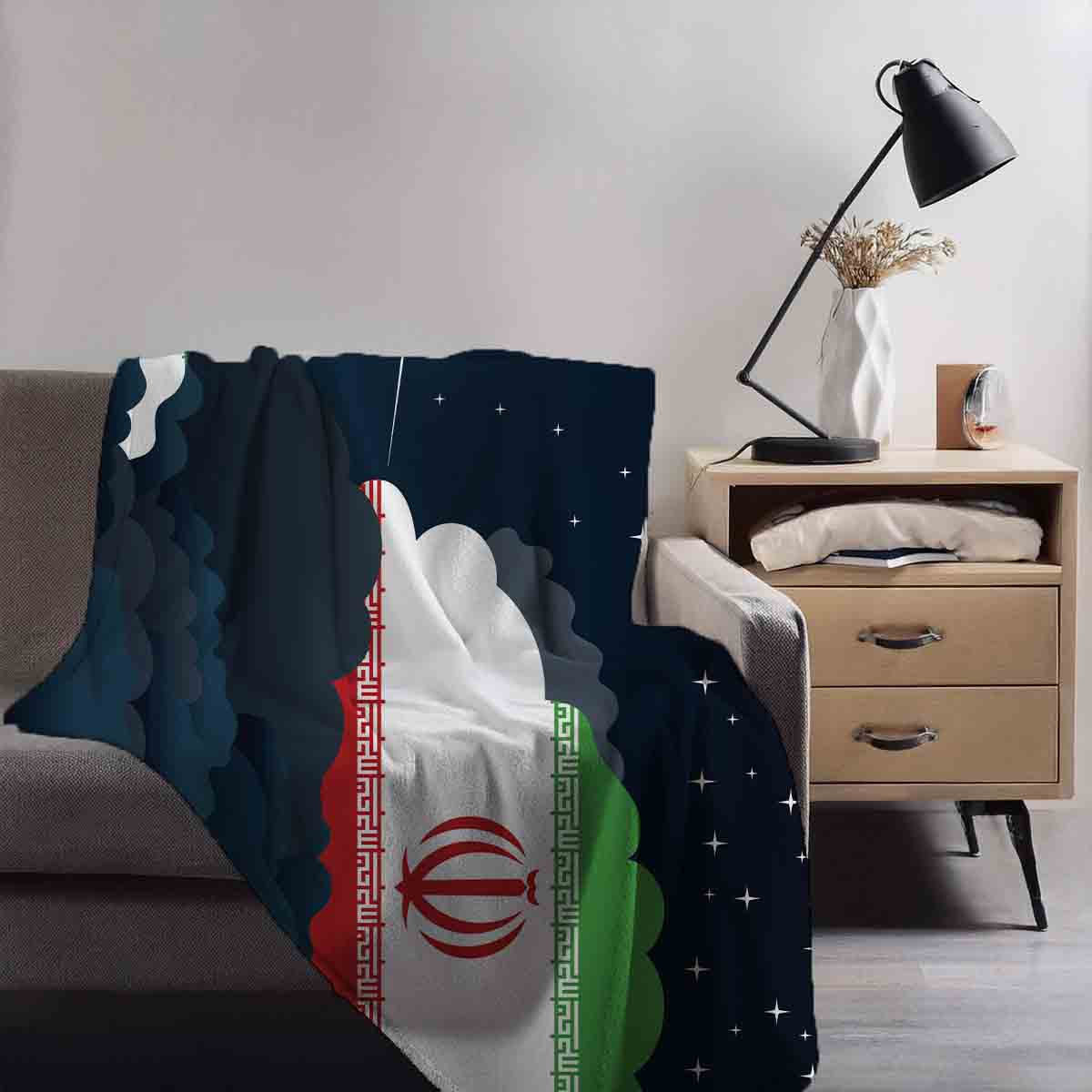 Iran Night Clouds Blanket Throw