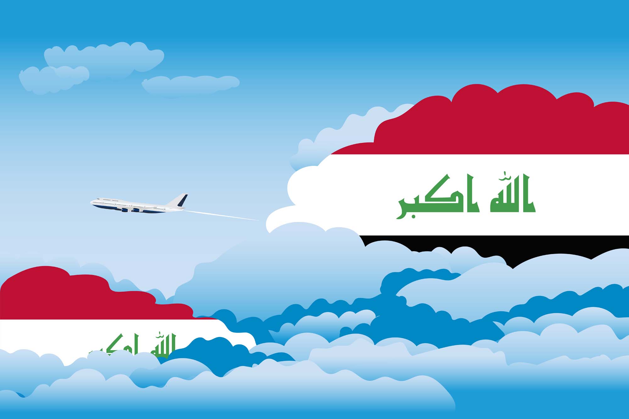 Iraq Day Clouds Blanket Throw image 2