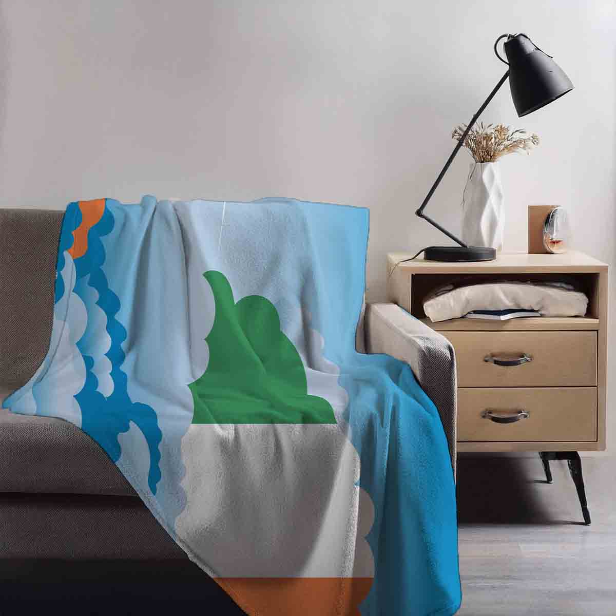 Ireland Day Clouds Blanket Throw