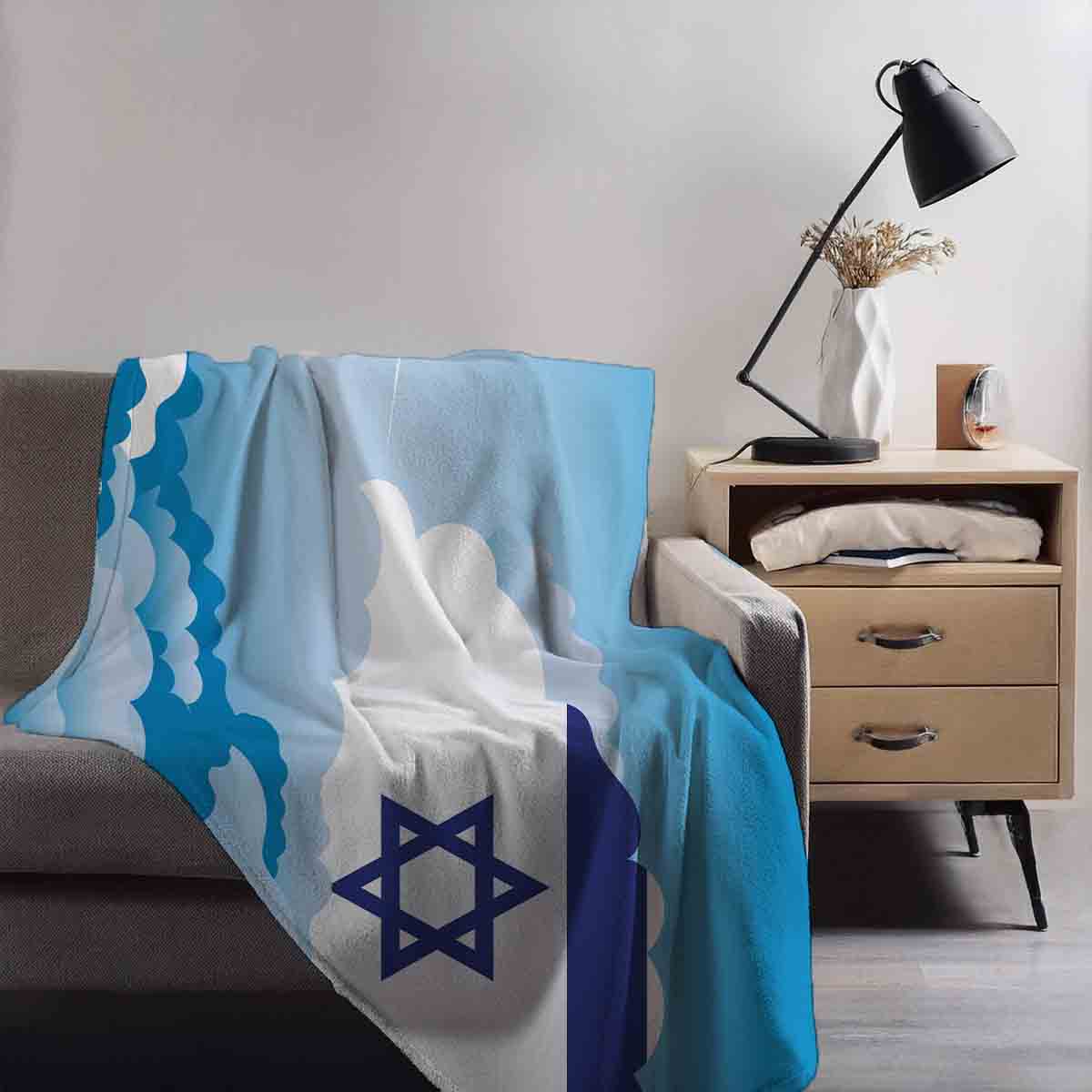 Israel Day Clouds Blanket Throw