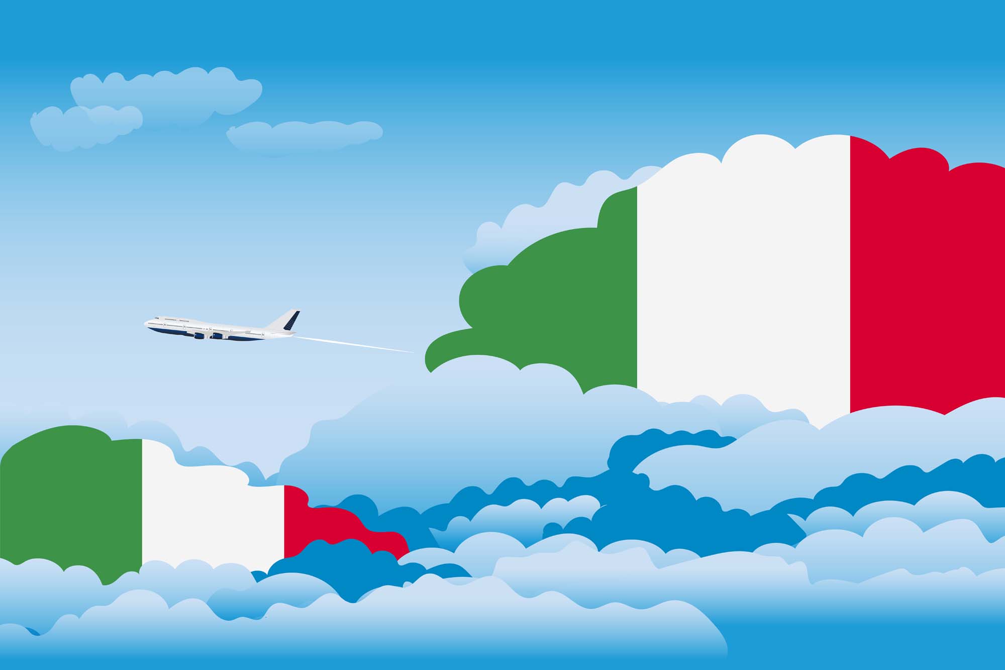 Italy Day Clouds Blanket Throw image 2