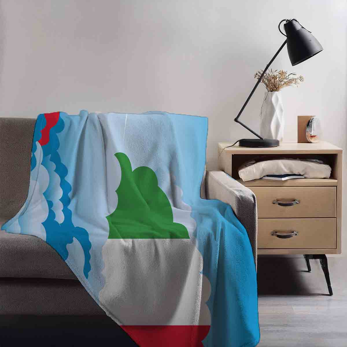 Italy Day Clouds Blanket Throw