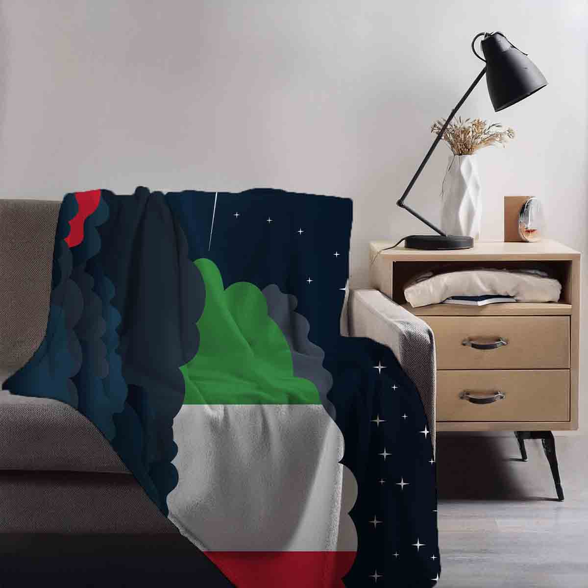 Italy Night Clouds Blanket Throw