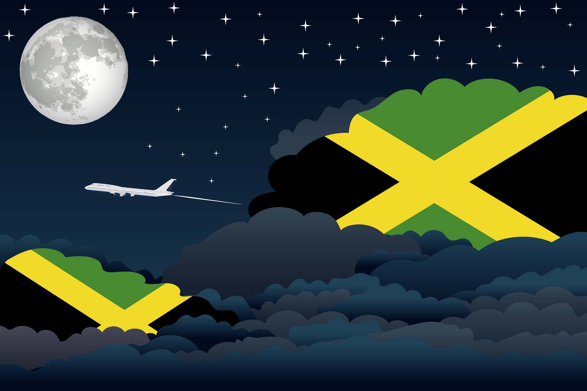 Jamaica Night Clouds Blanket Throw image 2