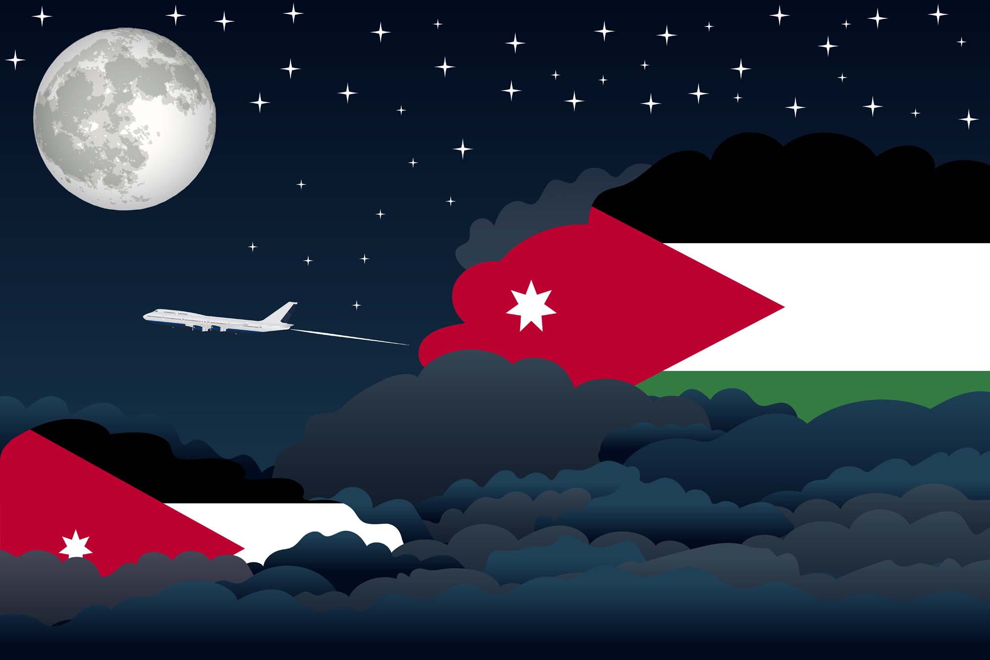 Jordan Night Clouds Blanket Throw image 2