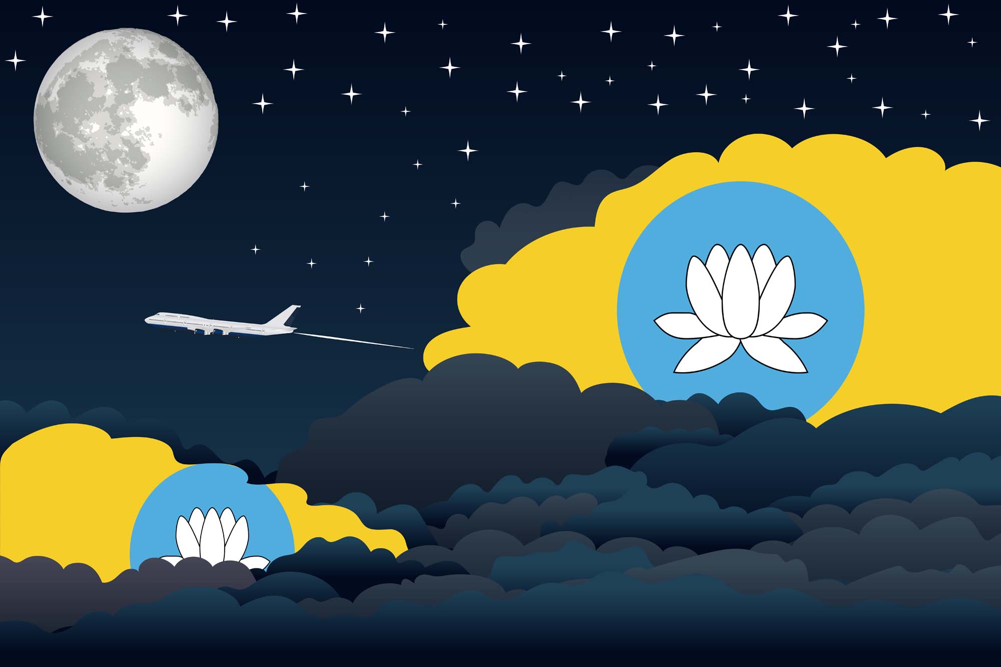 Kalmykia Night Clouds Blanket Throw image 2