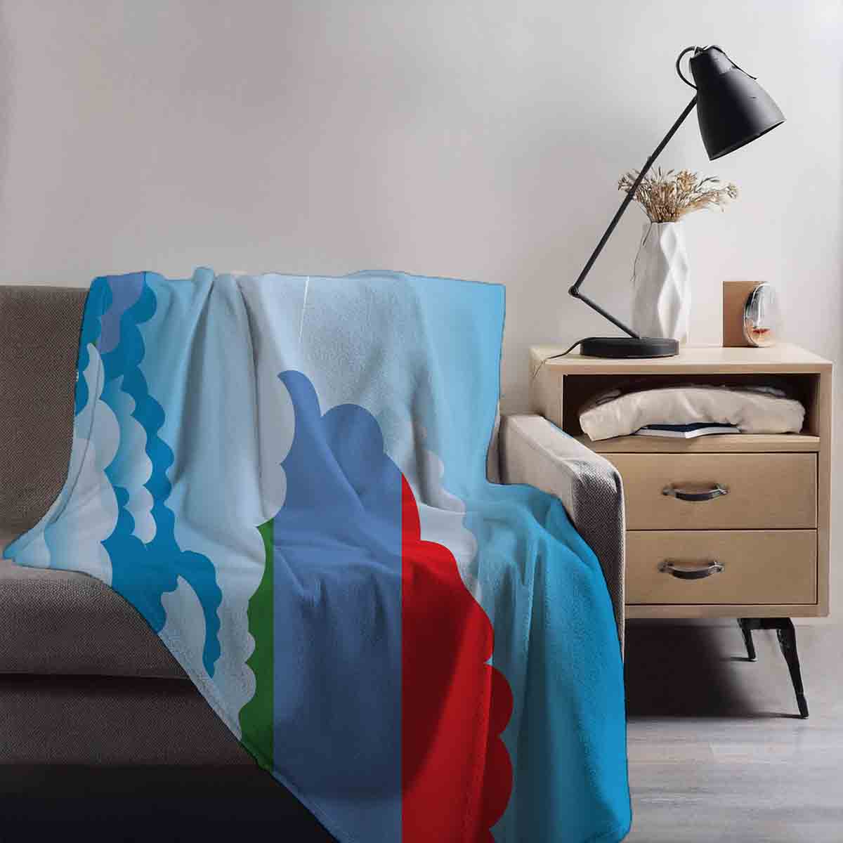 Karelia Day Clouds Blanket Throw