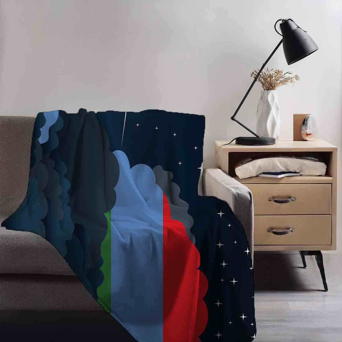 Karelia Night Clouds Blanket Throw