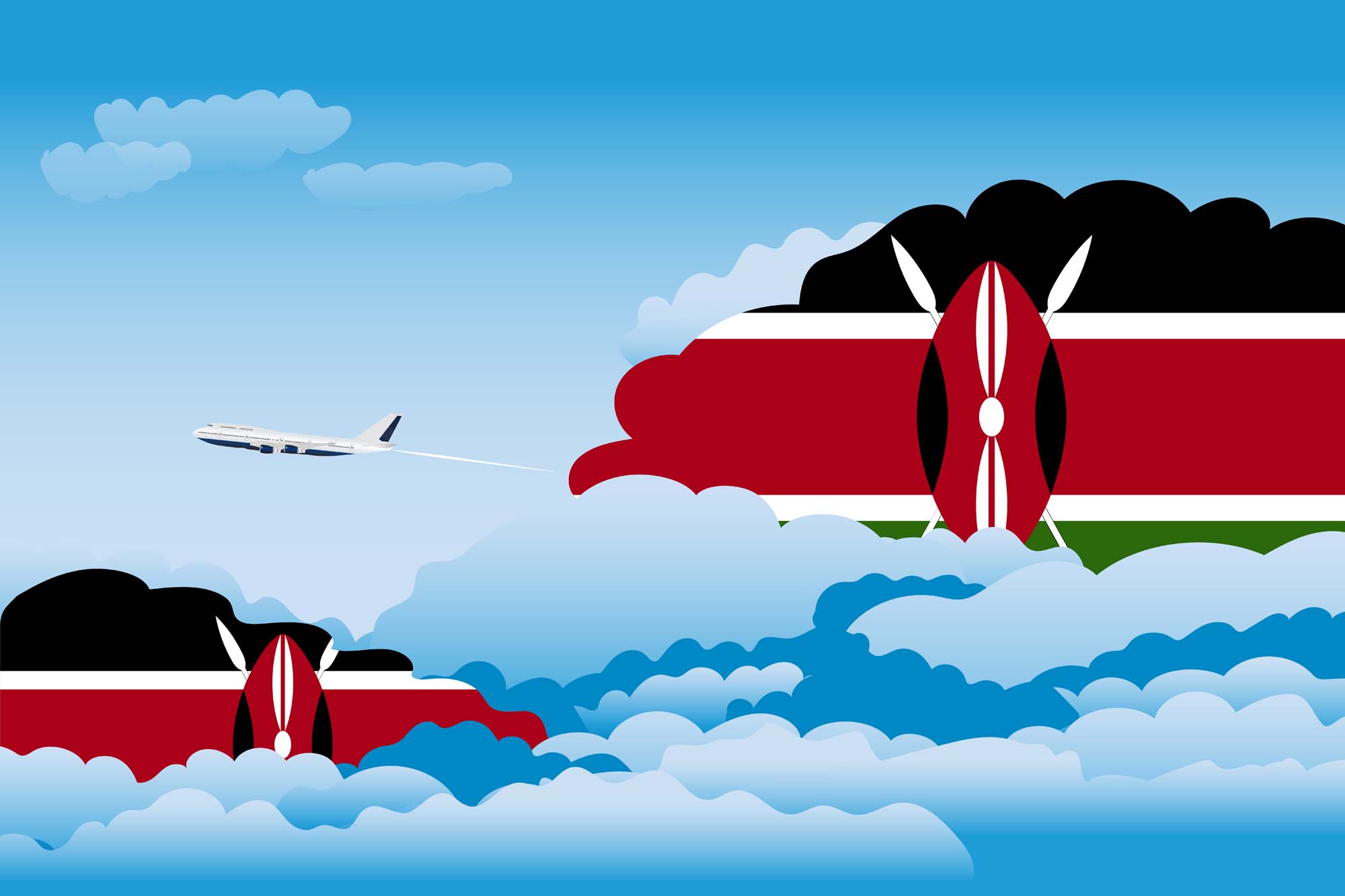 Kenya Day Clouds Blanket Throw image 2