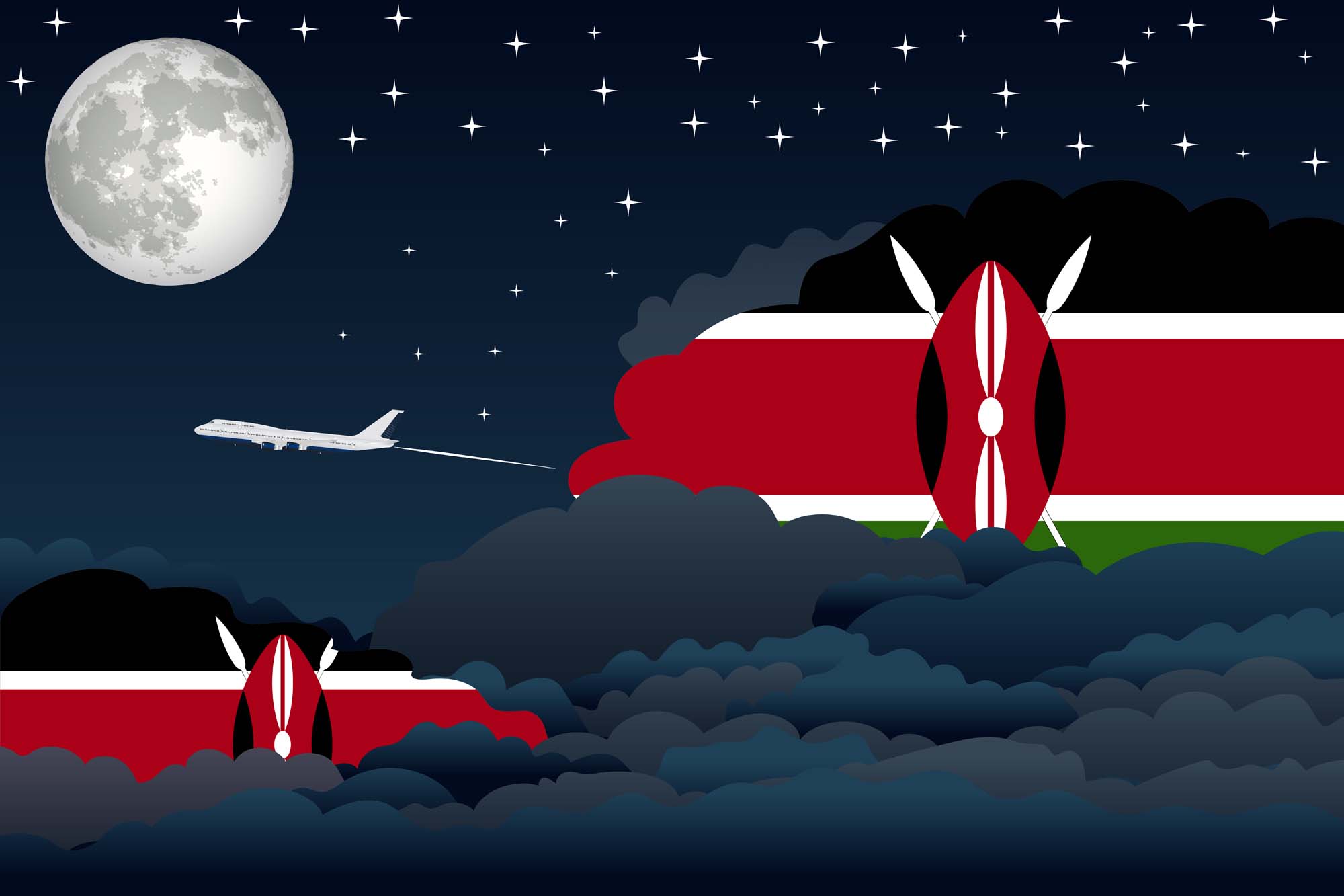 Kenya Night Clouds Blanket Throw image 2