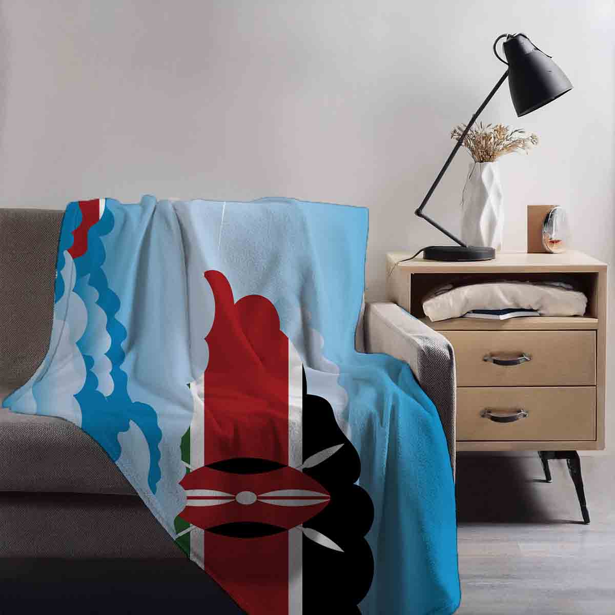 Kenya Day Clouds Blanket Throw