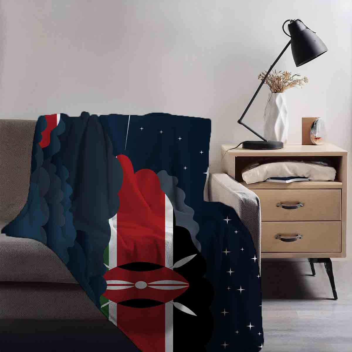 Kenya Night Clouds Blanket Throw