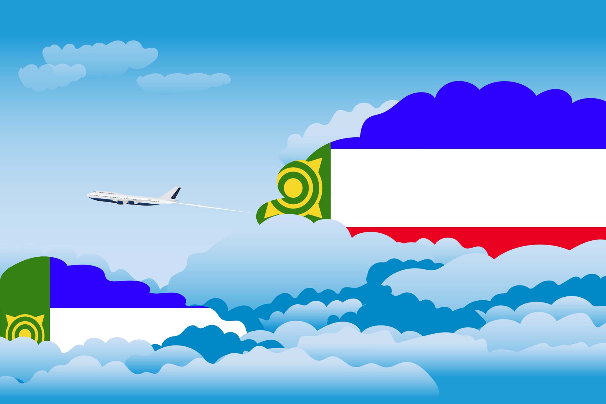 Khakassia Day Clouds Blanket Throw image 2