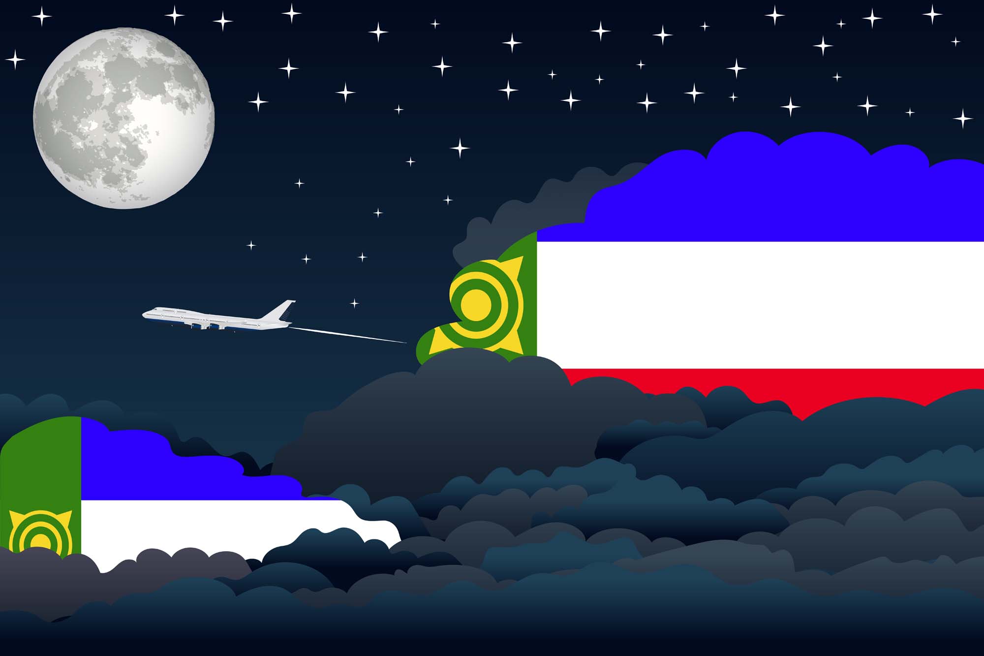 Khakassia Night Clouds Blanket Throw image 2