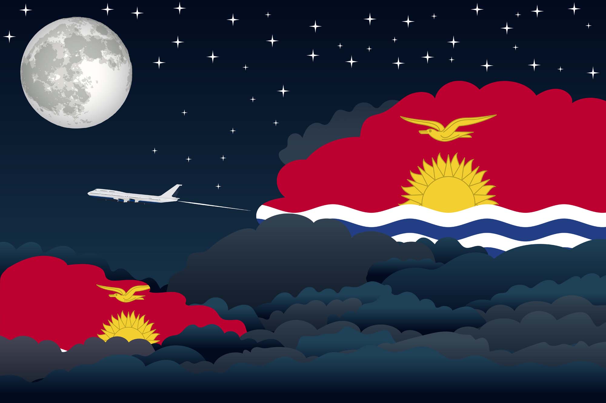 Kiribati Night Clouds Blanket Throw image 2
