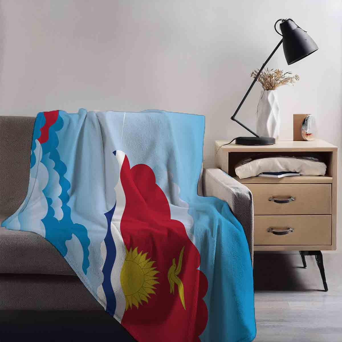 Kiribati Day Clouds Blanket Throw