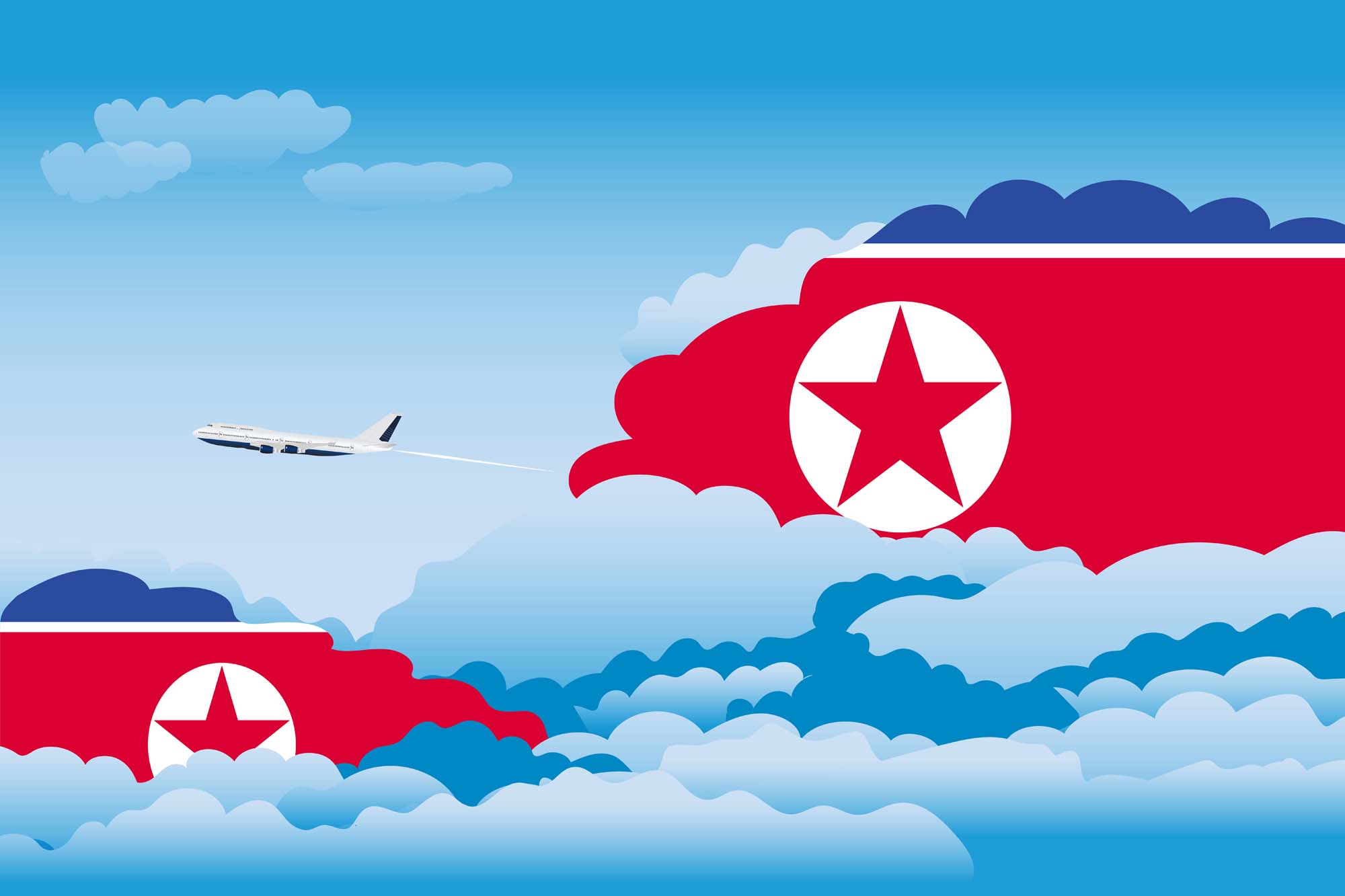 Korea North Day Clouds Blanket Throw image 2