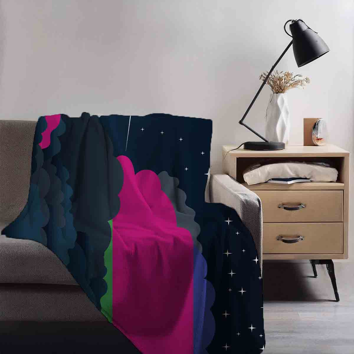 Kuban Peoples Republic Night Clouds Blanket Throw