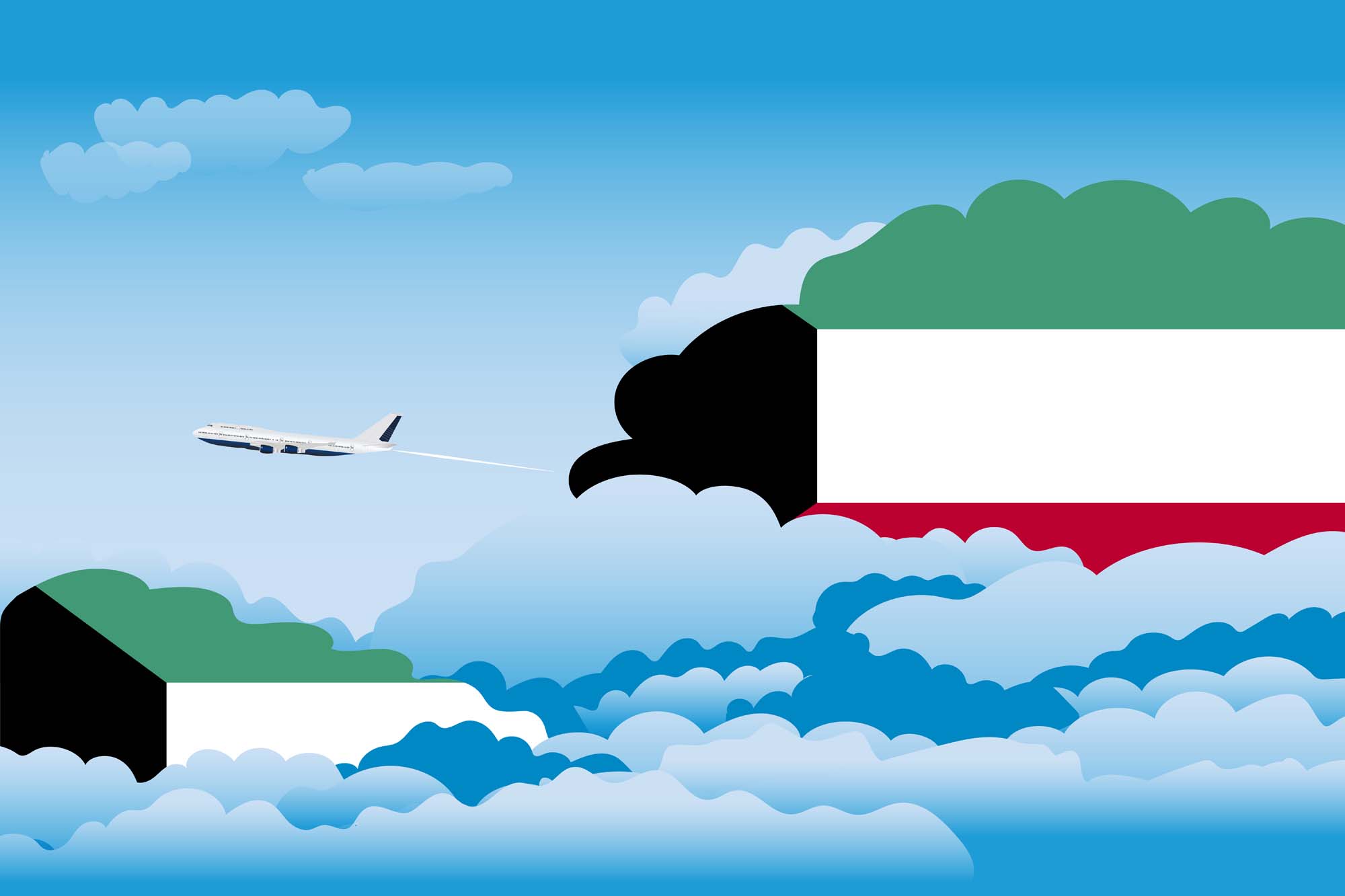 Kuwait Day Clouds Blanket Throw image 2