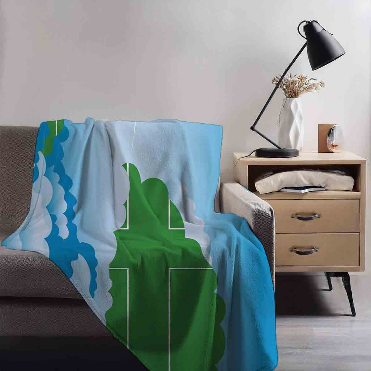 Ladonia Day Clouds Blanket Throw