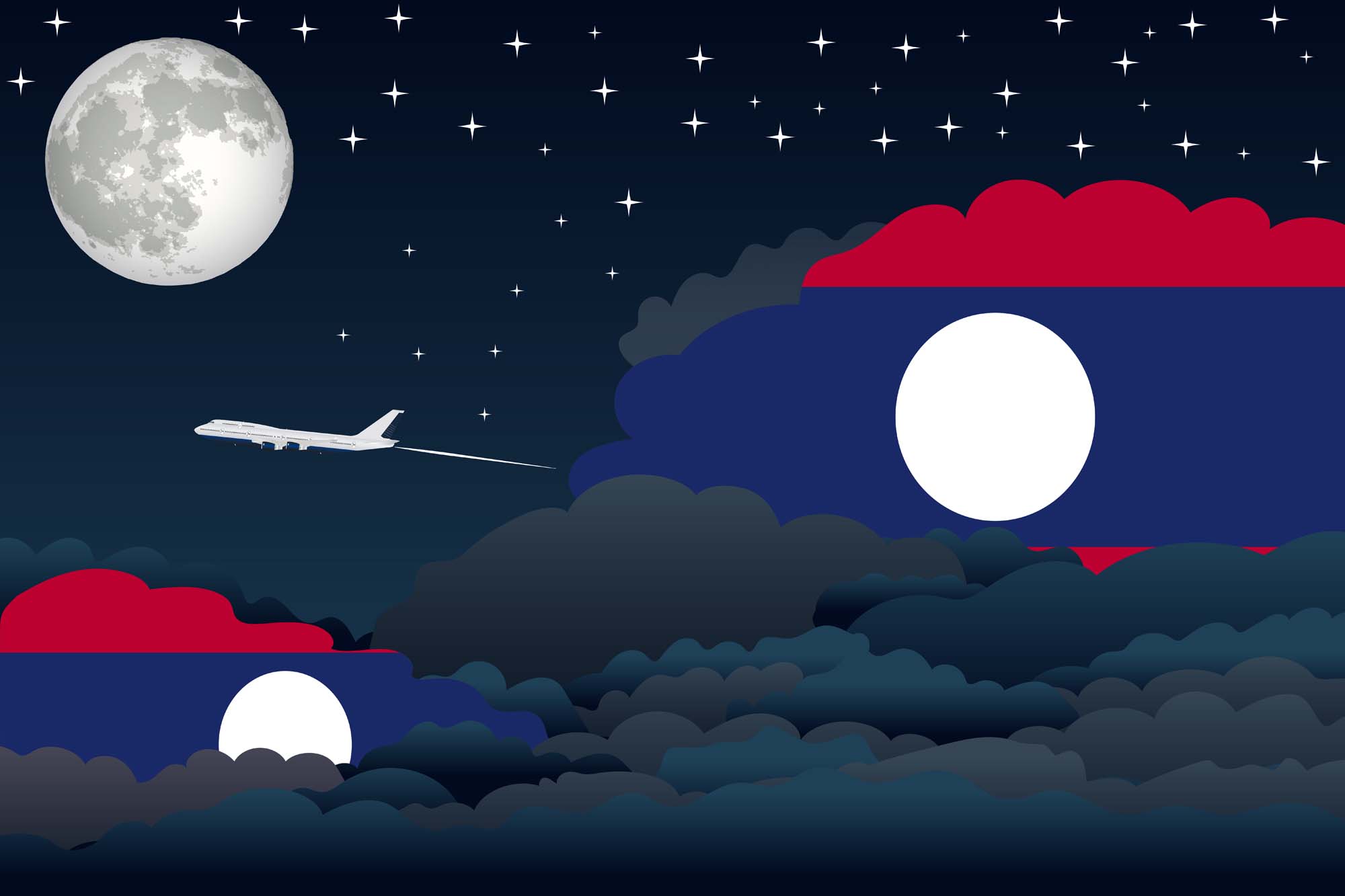 Laos Night Clouds Blanket Throw image 2