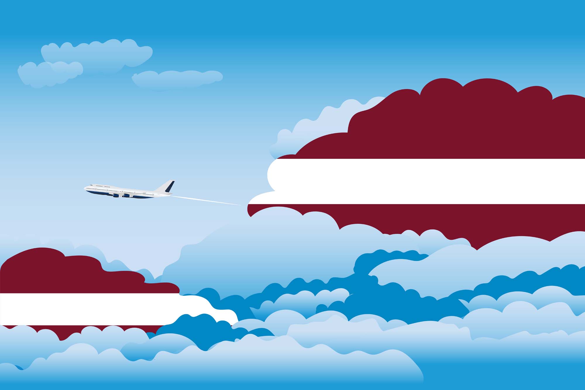 Latvia Day Clouds Blanket Throw image 2