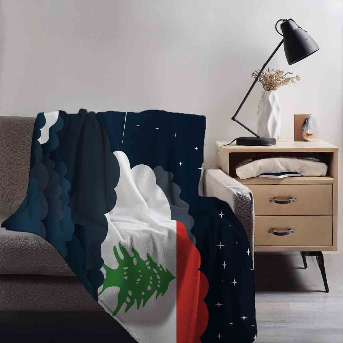 Lebanon Night Clouds Blanket Throw