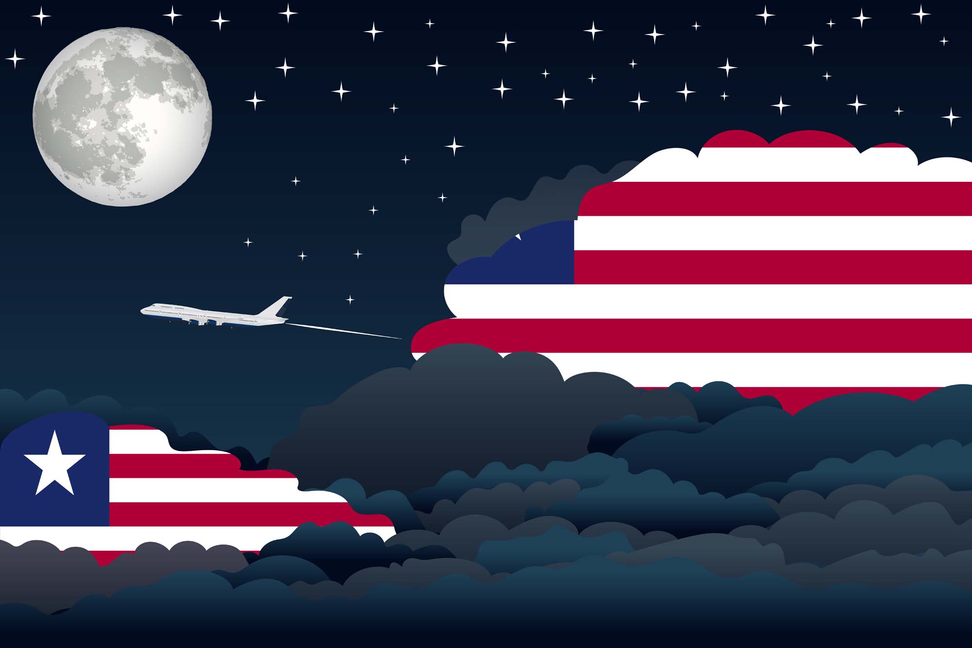 Liberia Night Clouds Blanket Throw image 2