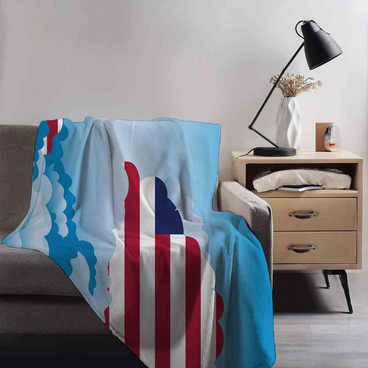 Liberia Day Clouds Blanket Throw