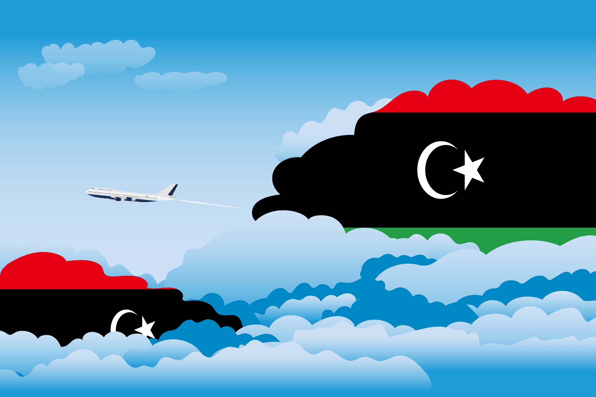 Libya Day Clouds Blanket Throw image 2