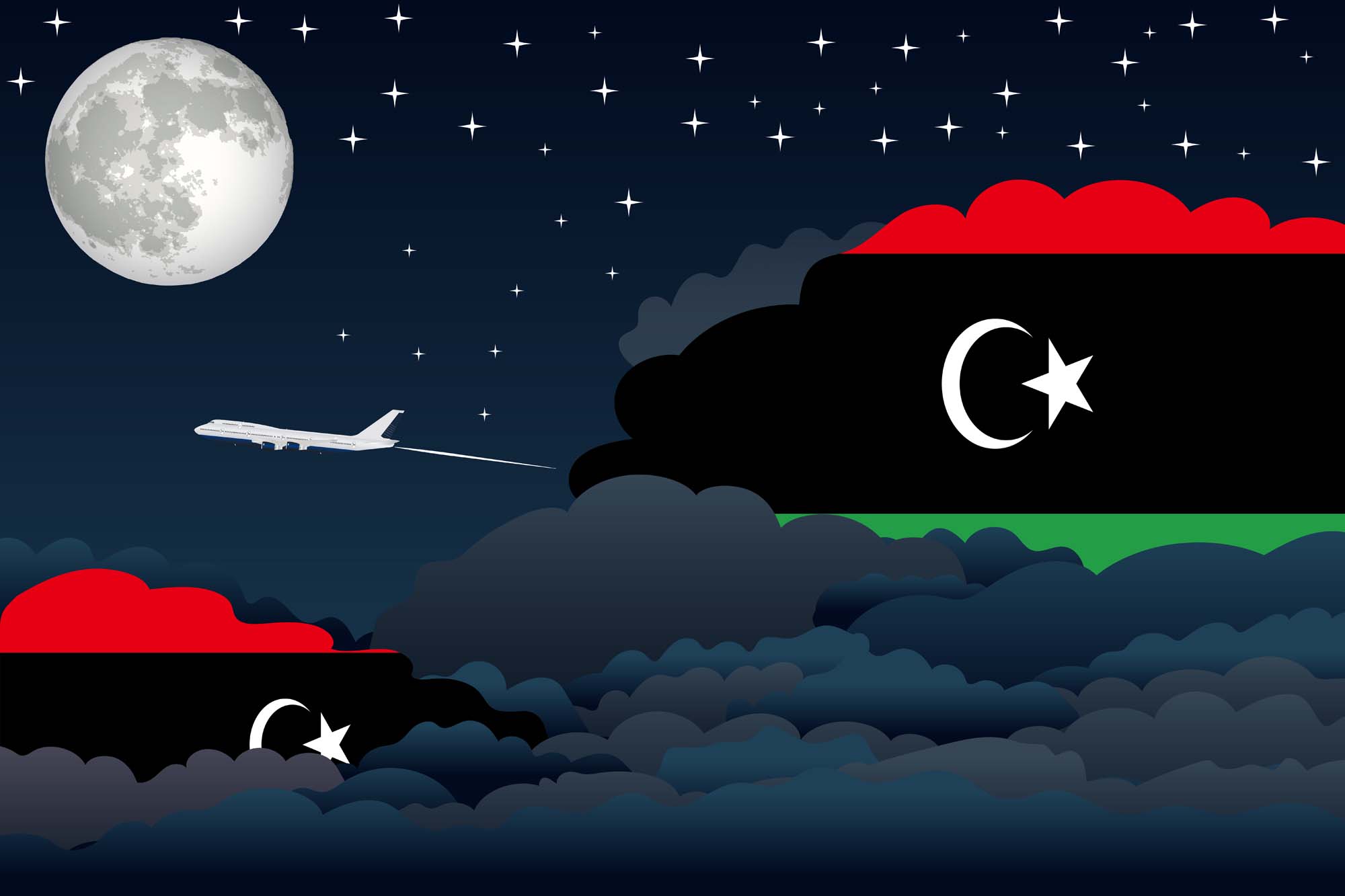 Libya Night Clouds Blanket Throw image 2
