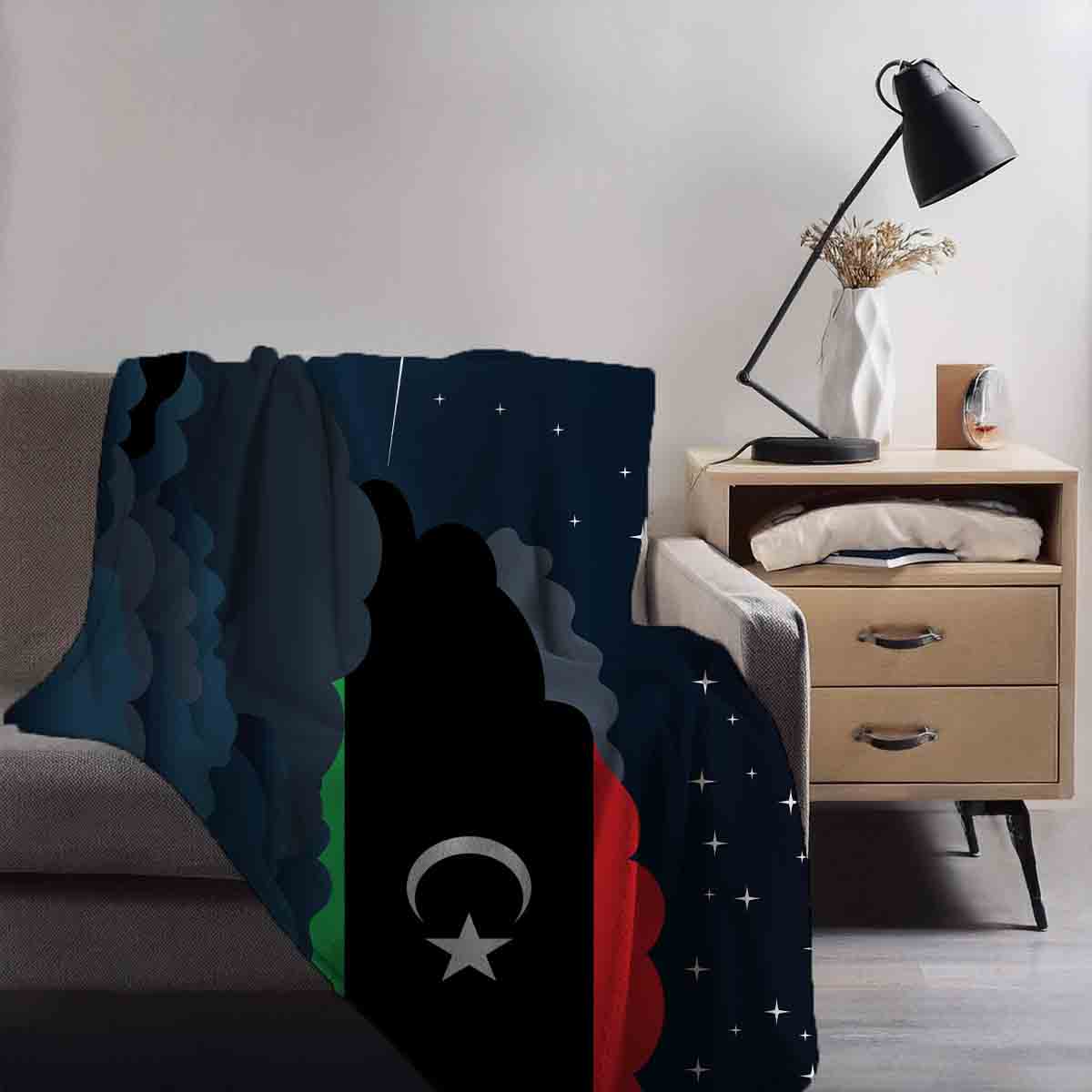Libya Night Clouds Blanket Throw
