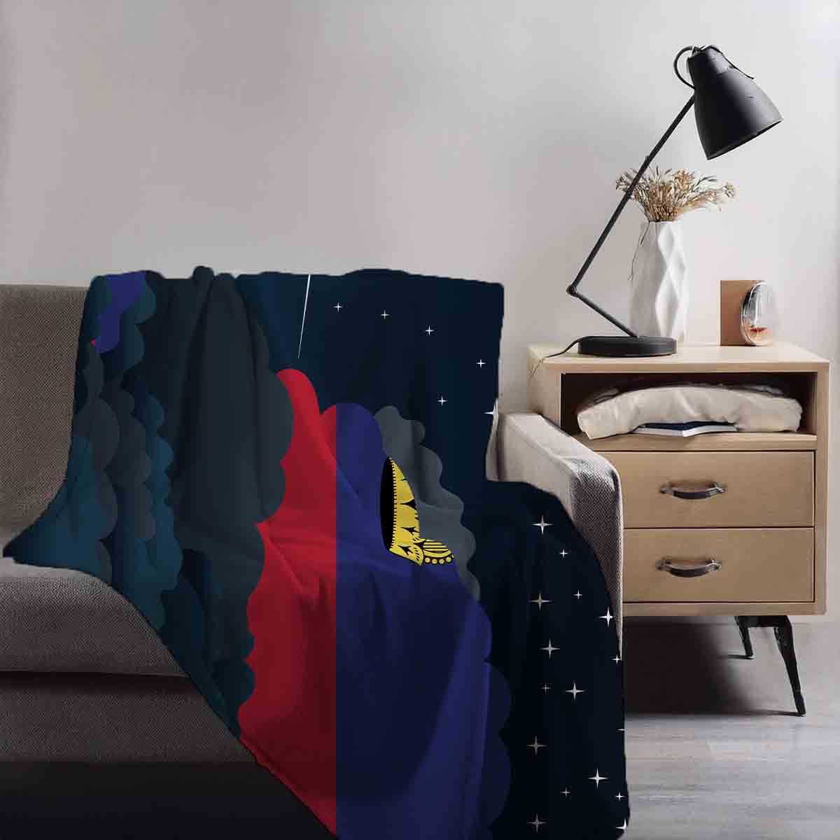 Liechtenstein Night Clouds Blanket Throw