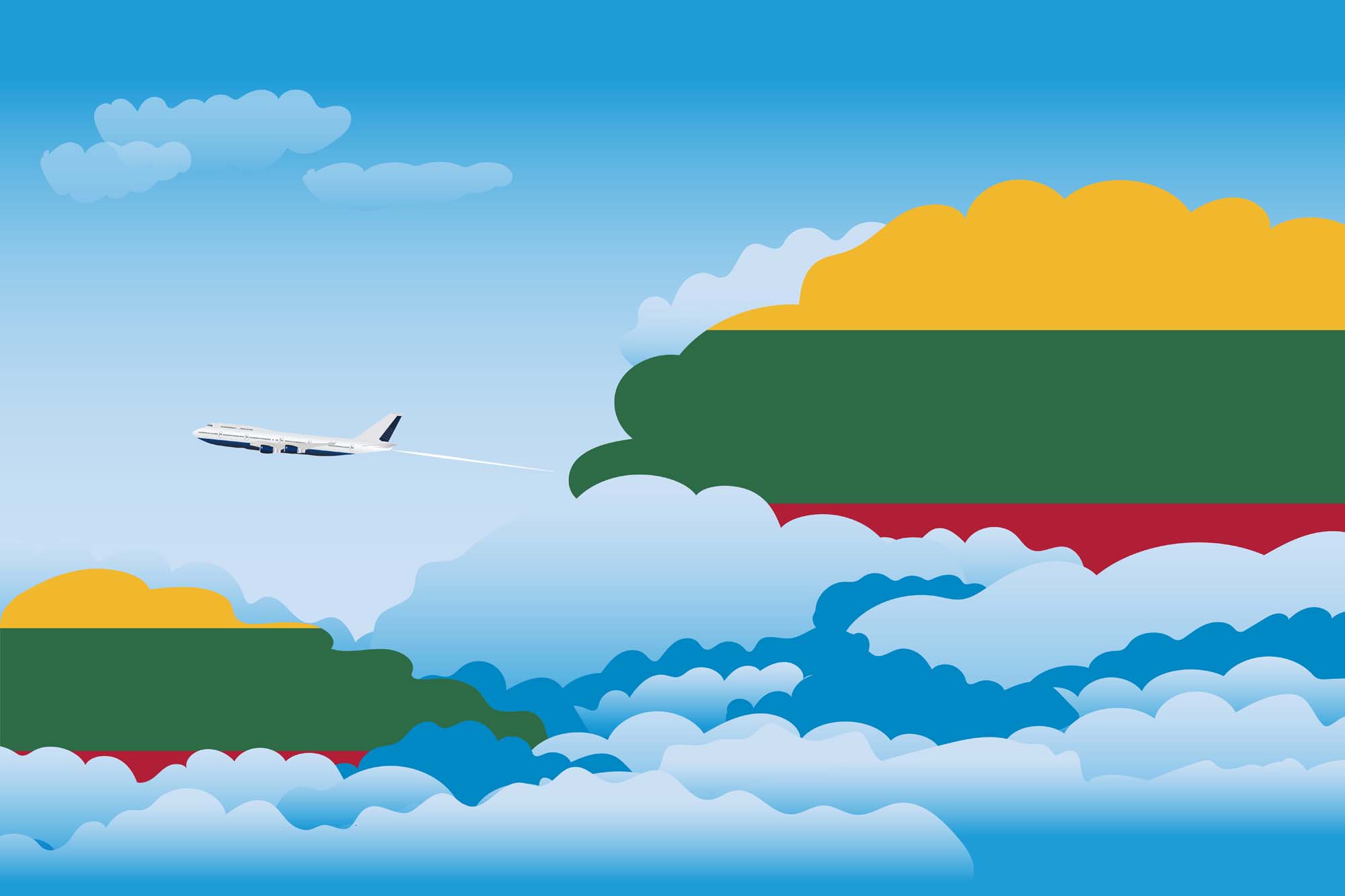 Lithuania Day Clouds Blanket Throw image 2