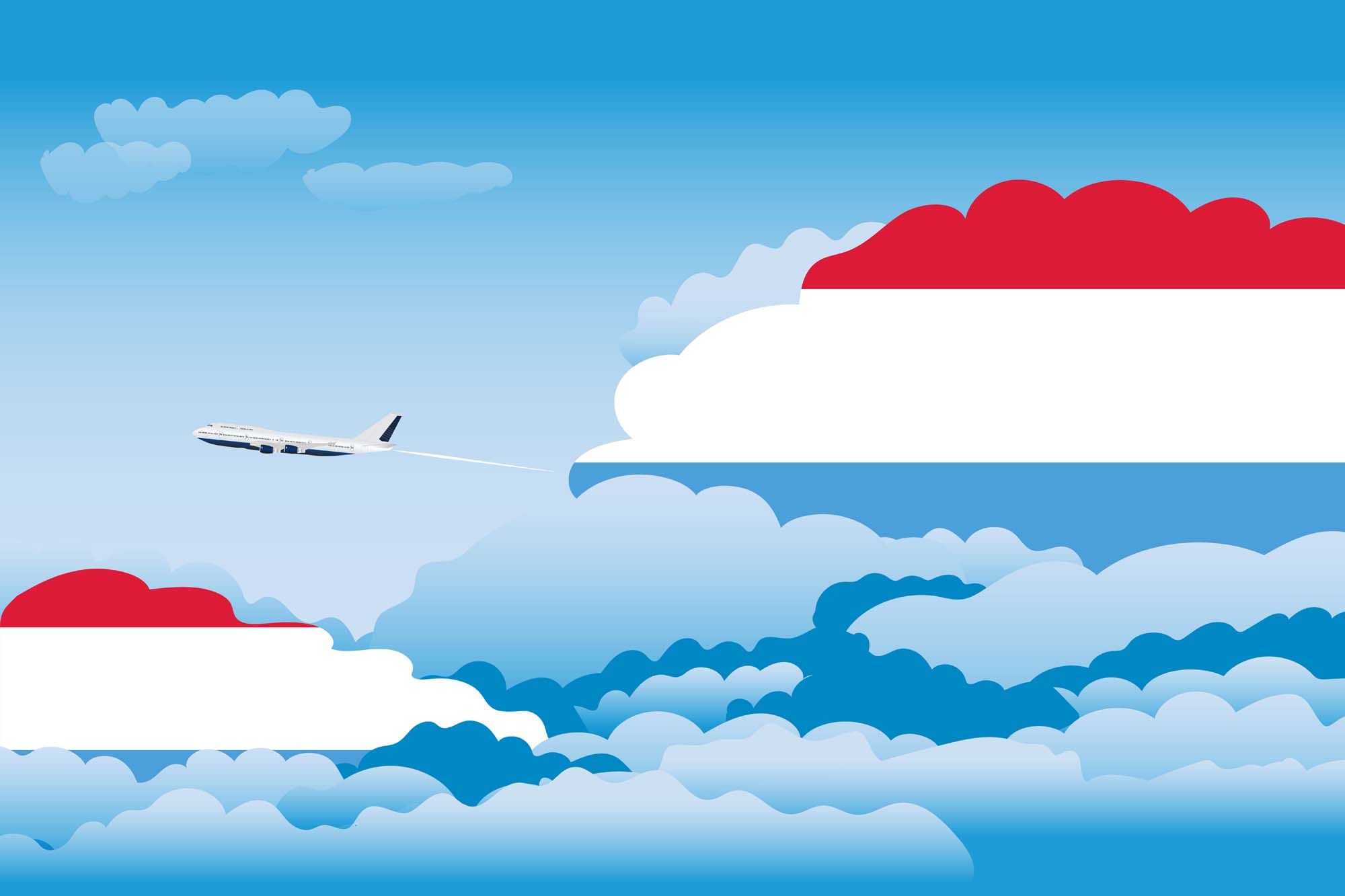 Luxembourg Day Clouds Blanket Throw image 2