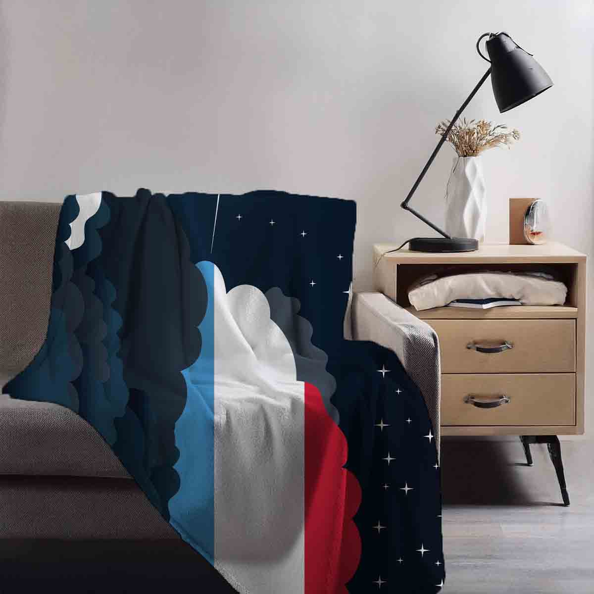 Luxembourg Night Clouds Blanket Throw