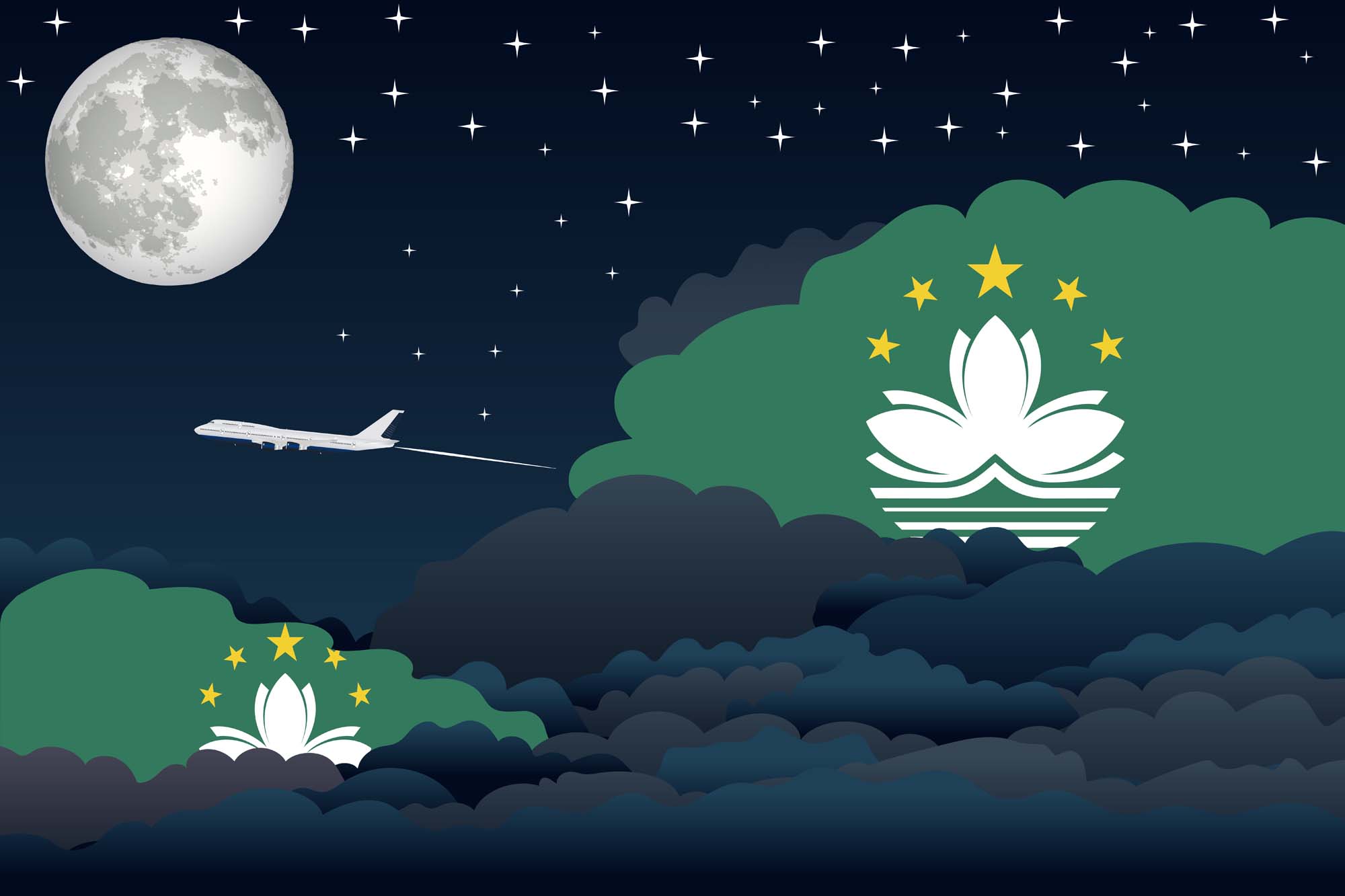 Macau Night Clouds Blanket Throw image 2