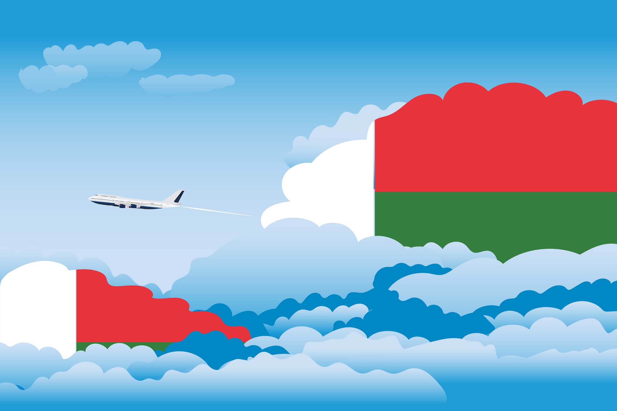 Madagascar Day Clouds Blanket Throw image 2
