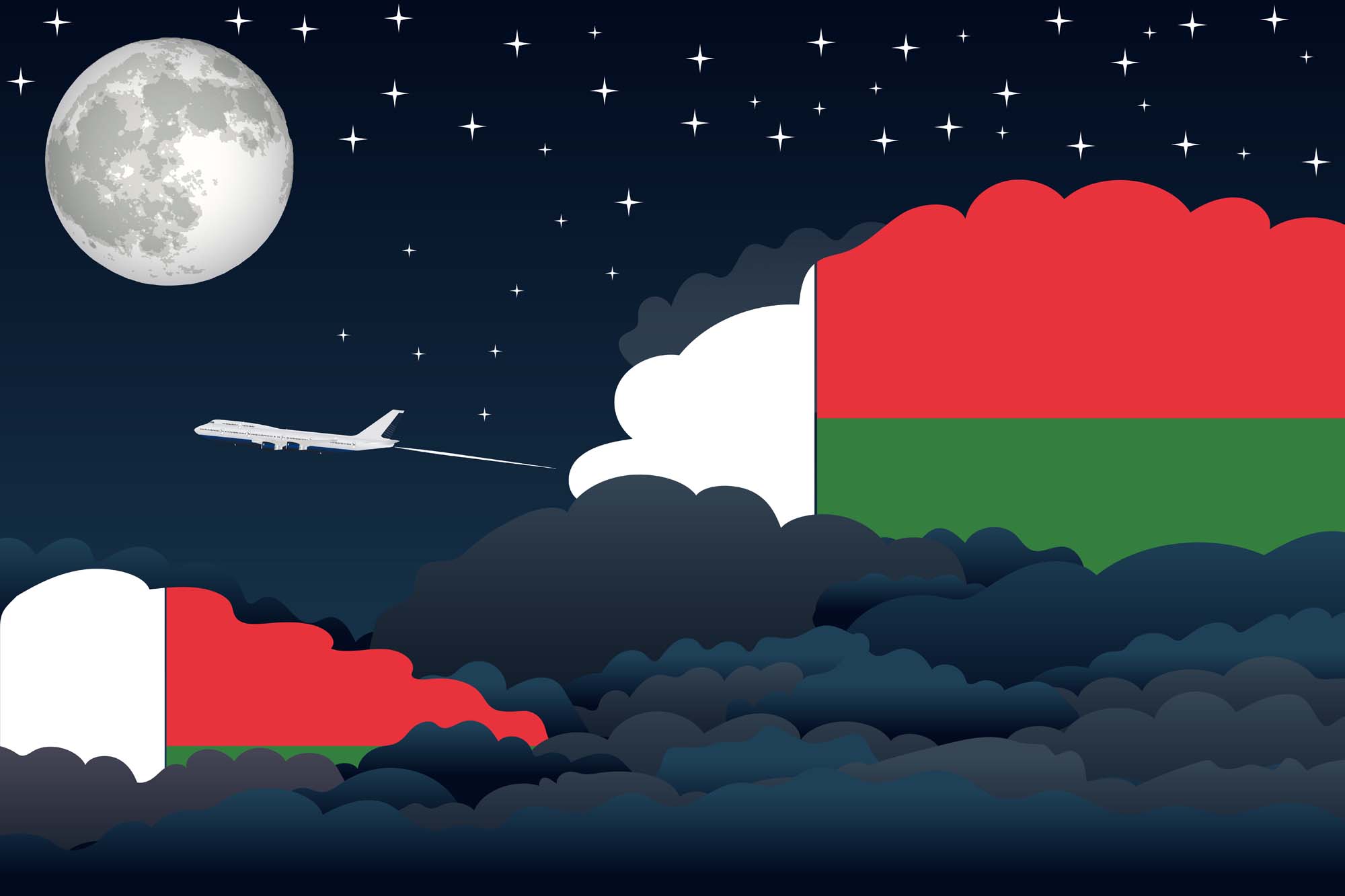 Madagascar Night Clouds Blanket Throw image 2