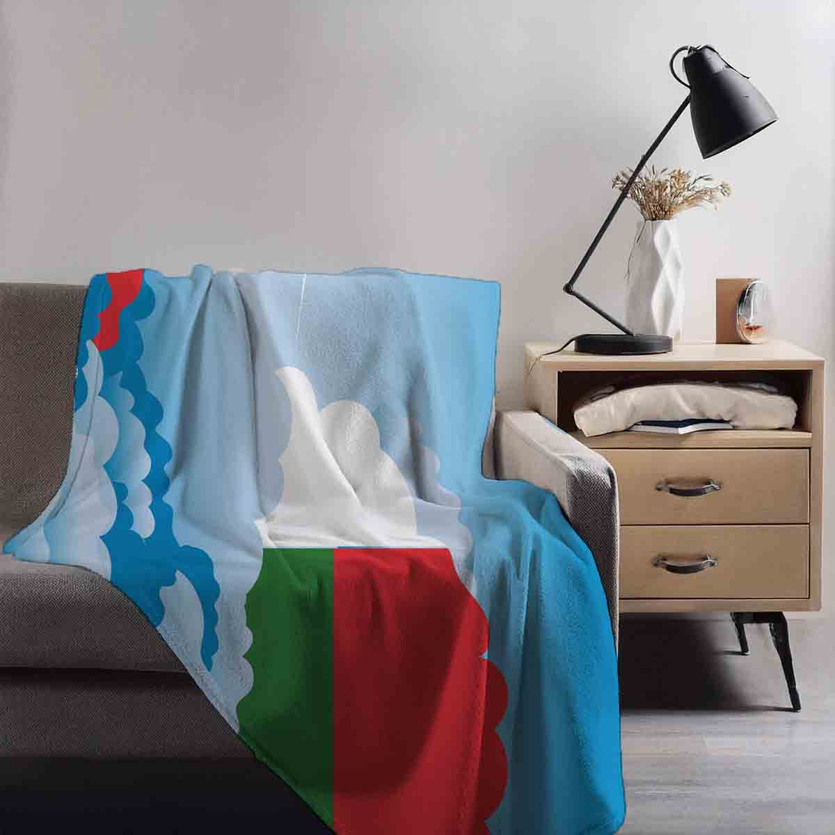 Madagascar Day Clouds Blanket Throw