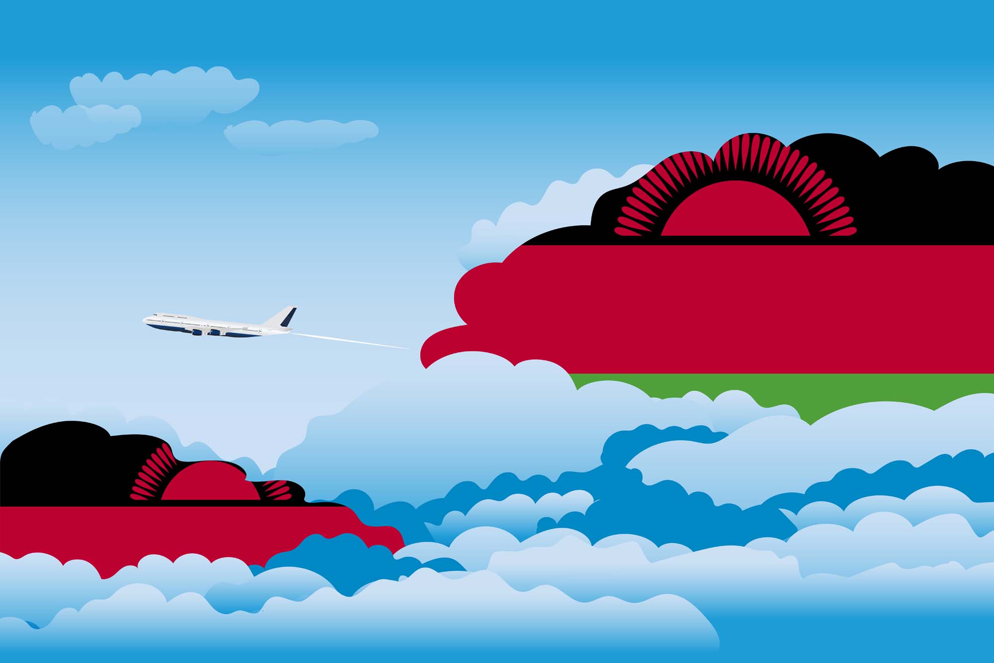 Malawi Day Clouds Blanket Throw image 2