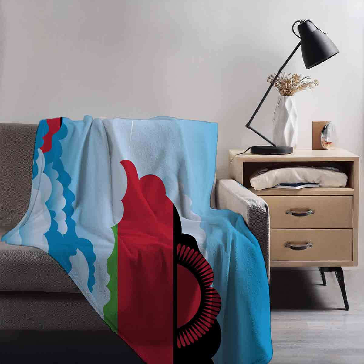 Malawi Day Clouds Blanket Throw