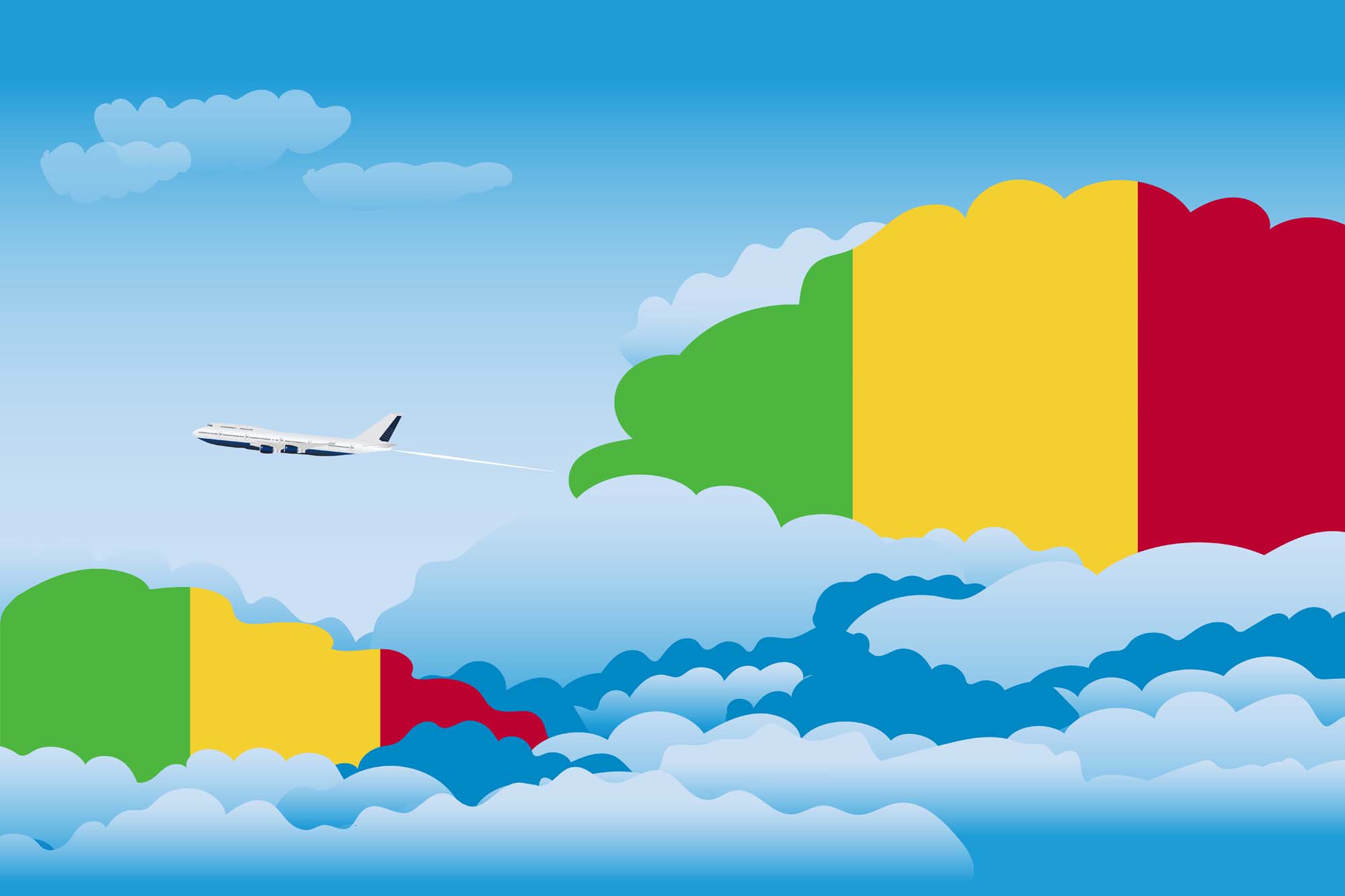 Mali Day Clouds Blanket Throw image 2