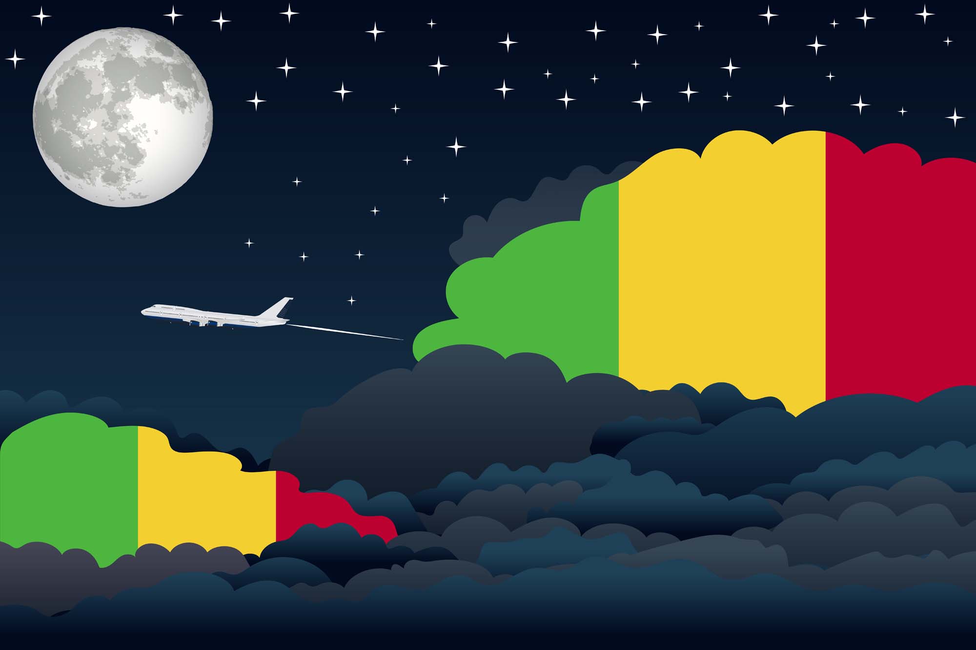 Mali Night Clouds Blanket Throw image 2