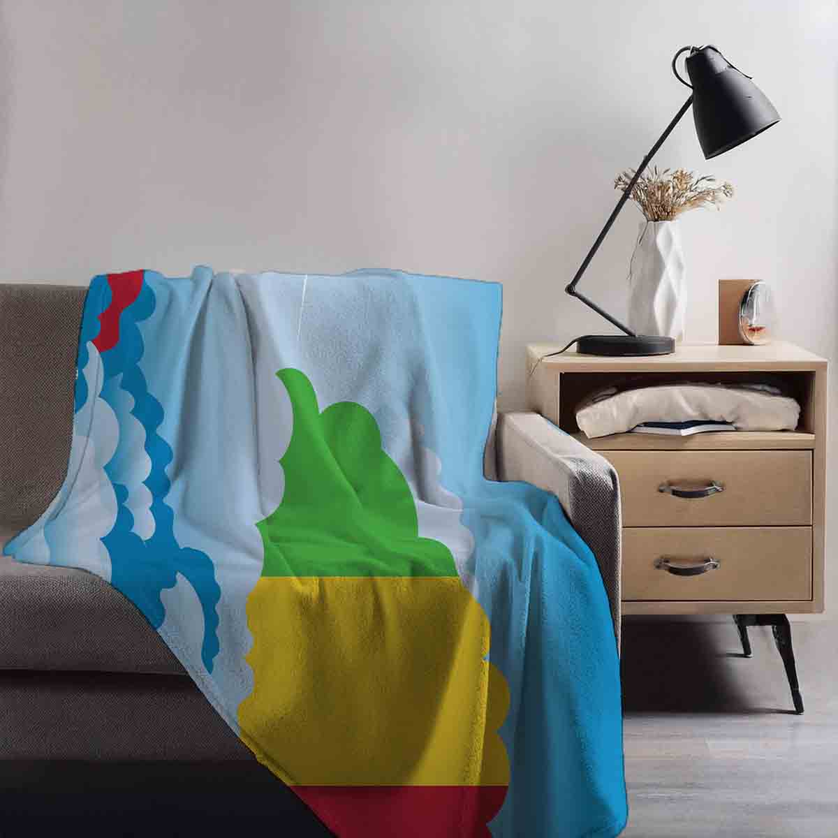 Mali Day Clouds Blanket Throw